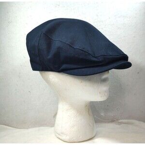 Mens Imperial Chantilly Navy Blue Flat Cap Newsboy Golf Hat  Cabbie Hat S/M 22"